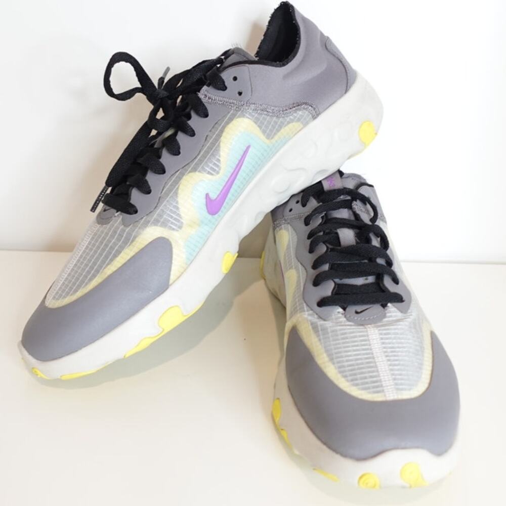 Nike Renew Lucent Mens Lowtop Trainers Gunsmoke Dynamic Yellow SZ 13